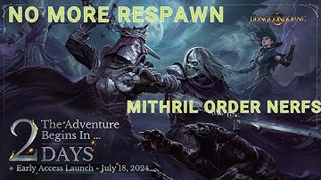 1/2 PATCH NOTES MITHRIL ORDER GUTTED | #dungeonborne