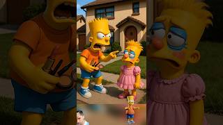 Simpson family children with funny makeup #thesimpsons #simpsons
