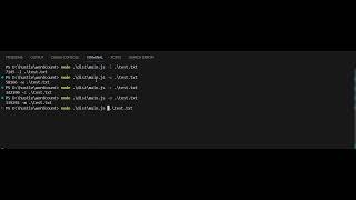 Terminal Based Word Count using TypeScript