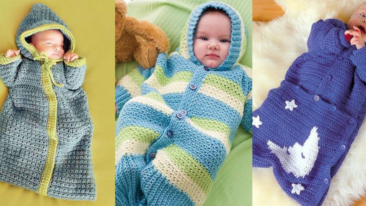 Crochet baby sleeping bag amazing thing/Crochet babies cute sleeping