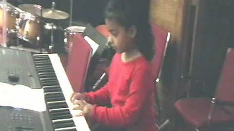 5 Year Old Ruthann Jessica Playing the Piano