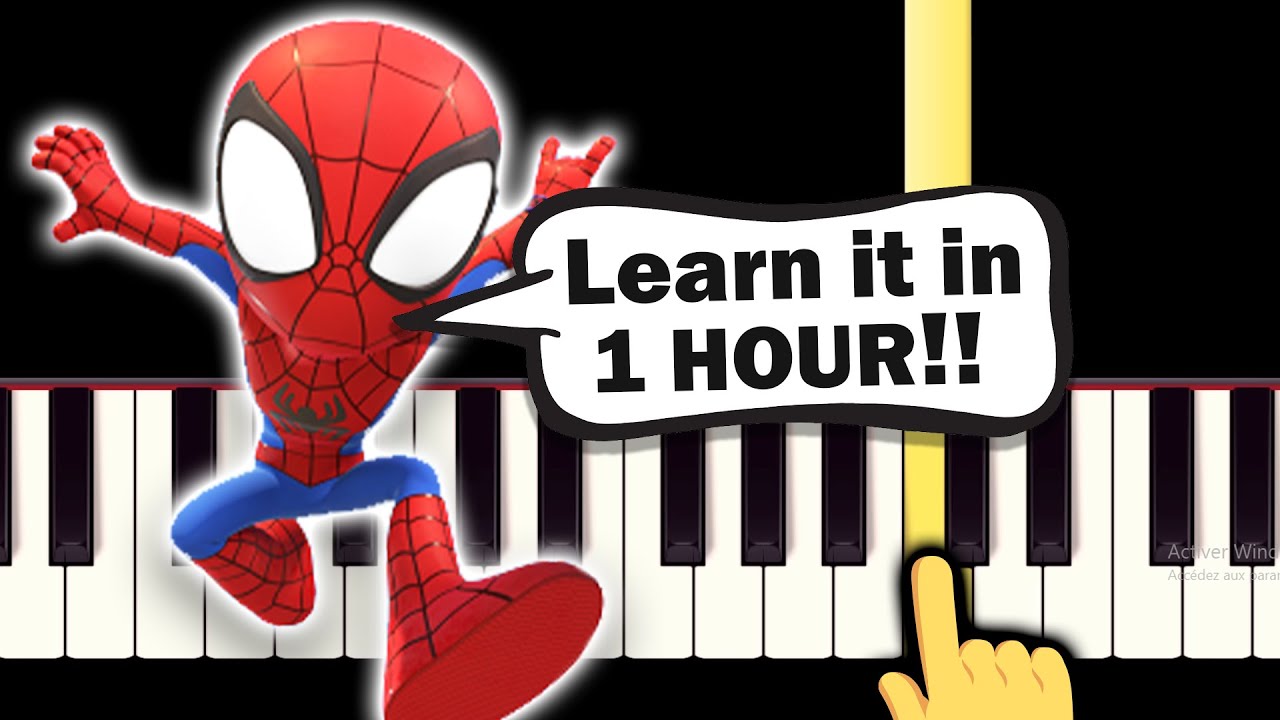 SPIDER-MAN THE ANIMATED SERIES - EASY Piano Tutorial 