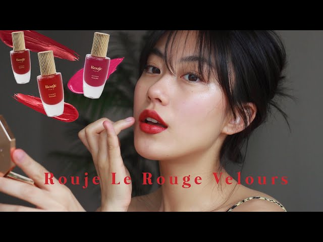 Rouje Le Rouge Velours Swatches | Jeanne Damas Lipstick Review