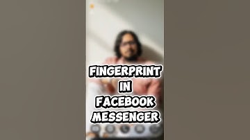 Set Fingerprint Lock in Facebook #messenger