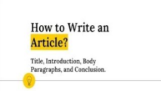 Grade 8 English | Writing Articles