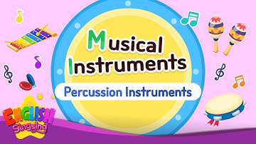 Musical instruments (Percussion Instruments) - Kids vocabulary - English educational video