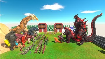 King Ghidorah + Kong + Roran VS EVOLUTION of SINISTER SHIN GODZILLA - Animal revolt battle Simulator