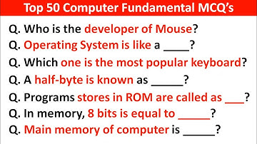 Top 50 Computer Fundamental MCQ ( Multiple Choice Questions) | MCQ Question of Computer Fundamental