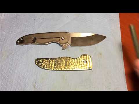 Engine Turned Handles by RichMadeKnives (with Cratex rod)