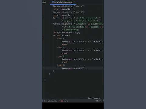 Simple Calculator Using Java #calculator #java #switch #coding - YouTube