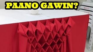 PAANO GUMAWA NG DIAMOND DESIGN TABLE SKIRTING TUTORIAL FULL VIDEO TUTORIAL