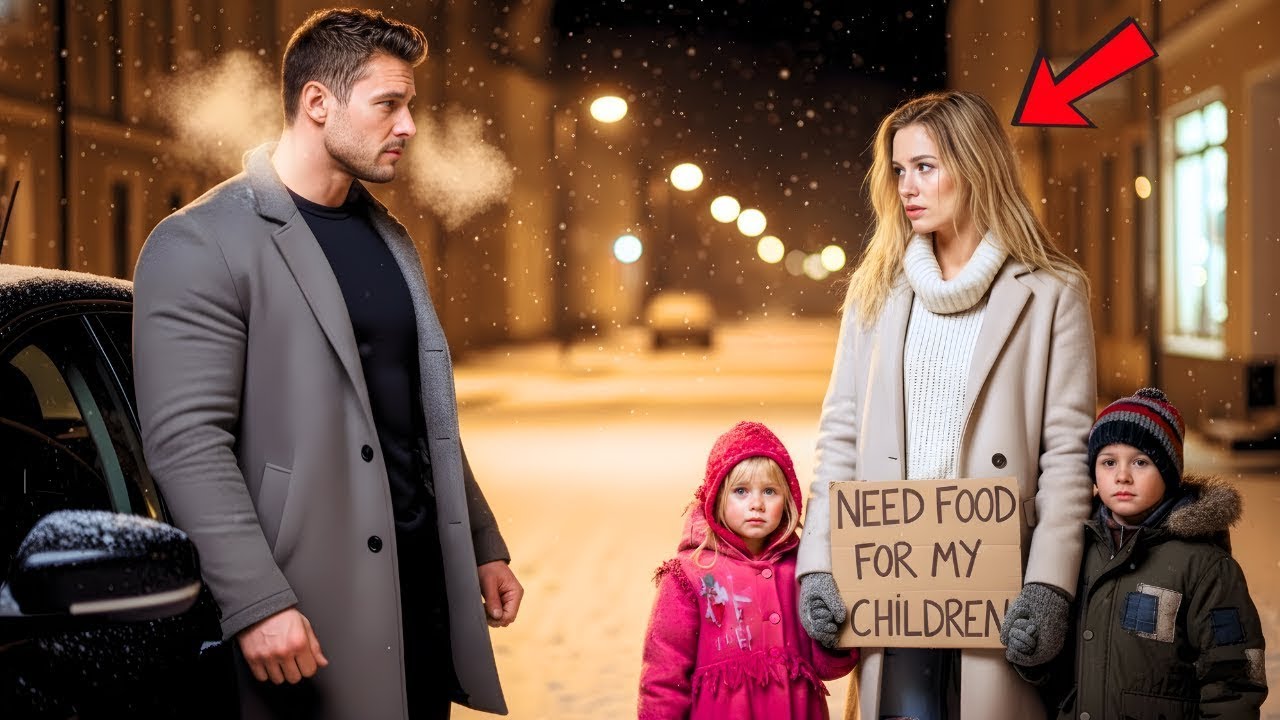Ein Vater sah an Weihnachten eine hungernde Mutter mit Zwillingen– was dann geschah, schockierte