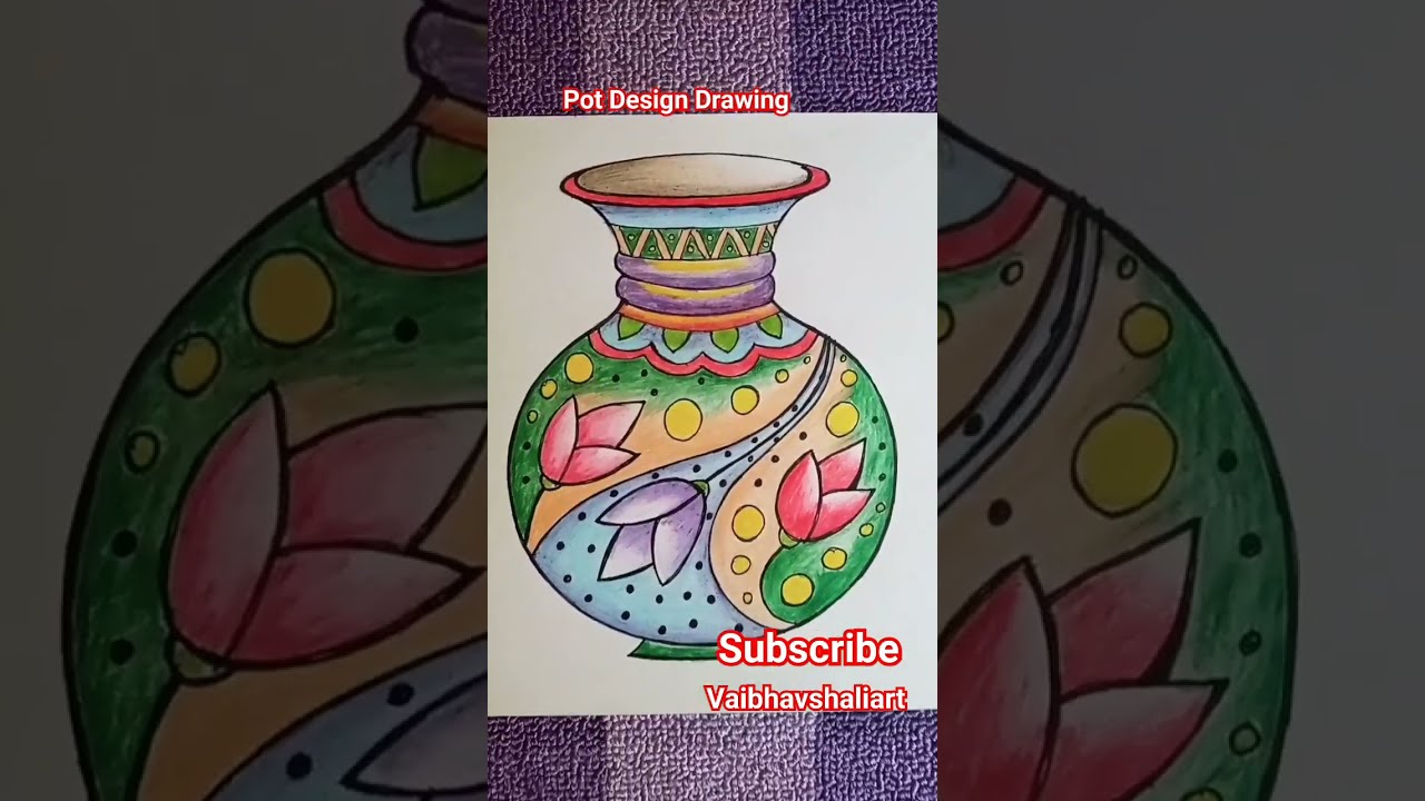 2D Design Drawing Pot Design Shashi Kant | 2d design, Painting art lesson,  Designs to draw