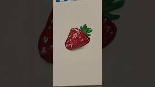 Strawberry drawing part 2 . Full video on channel #art #strawberry #tutorial #shorts