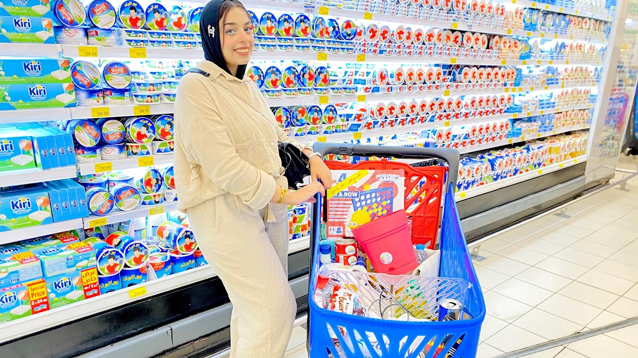 مشتريات الشهر من كارفور🛒💕دي النتيجة لما امسك مصروف البيت😂