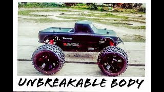 TEKNO MT410 UNBREAKABLE RC TRUCK BODY   TRACK AND BASH TEST
