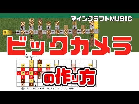 【Minecraft】「ビックカメラ」の音ブロック演奏の作り方（楽譜あり）：簡単！統合版対応 / Note Block