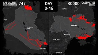 Ukraine & Iraq Invasion - Timelapse Comparison [Every Day]