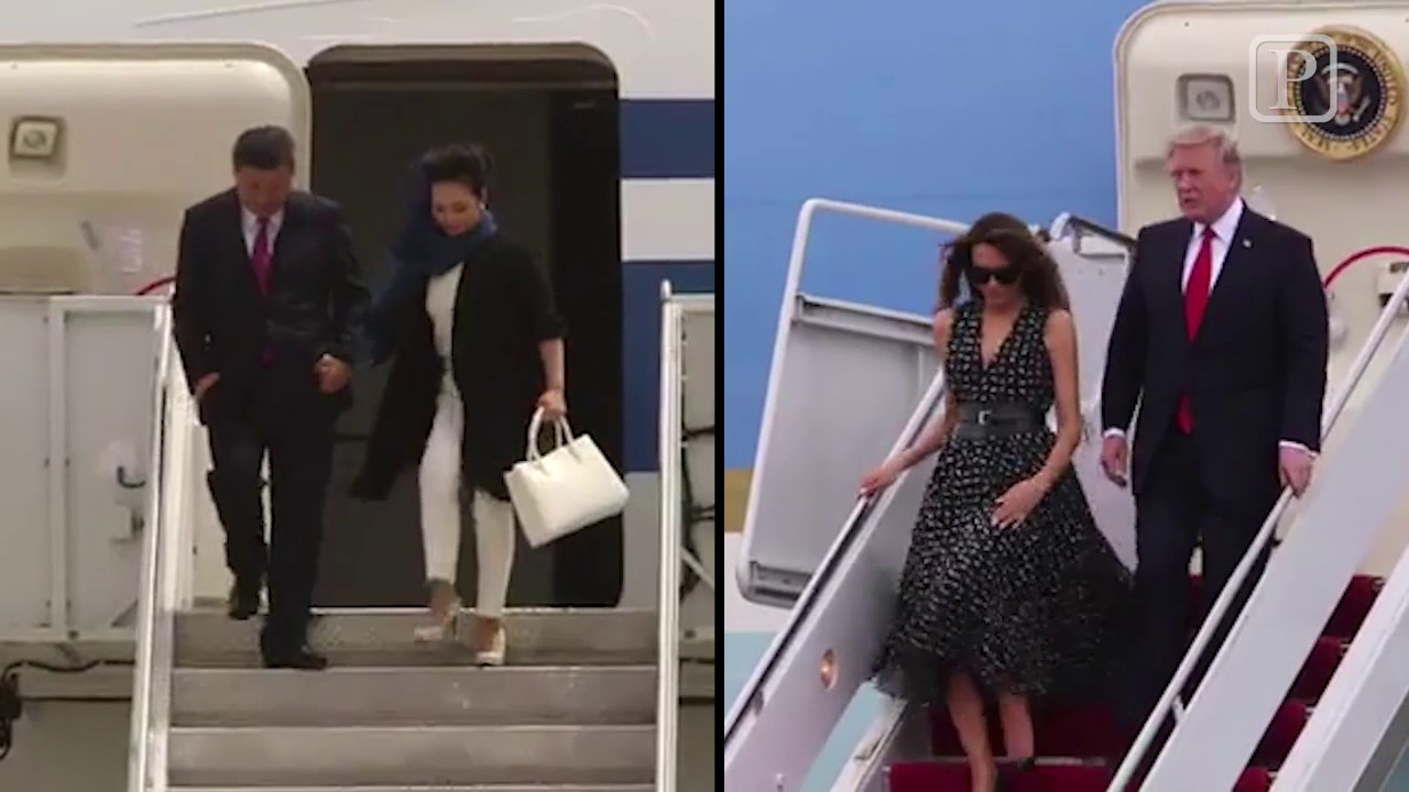 President Trump and Chinese President Xi Jinping arrive at PBIA