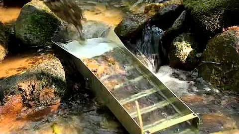 Gold panning the Swift River in Byron, Maine. (1)