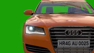 Orange Audi A8Real Green Screenno-Copyright