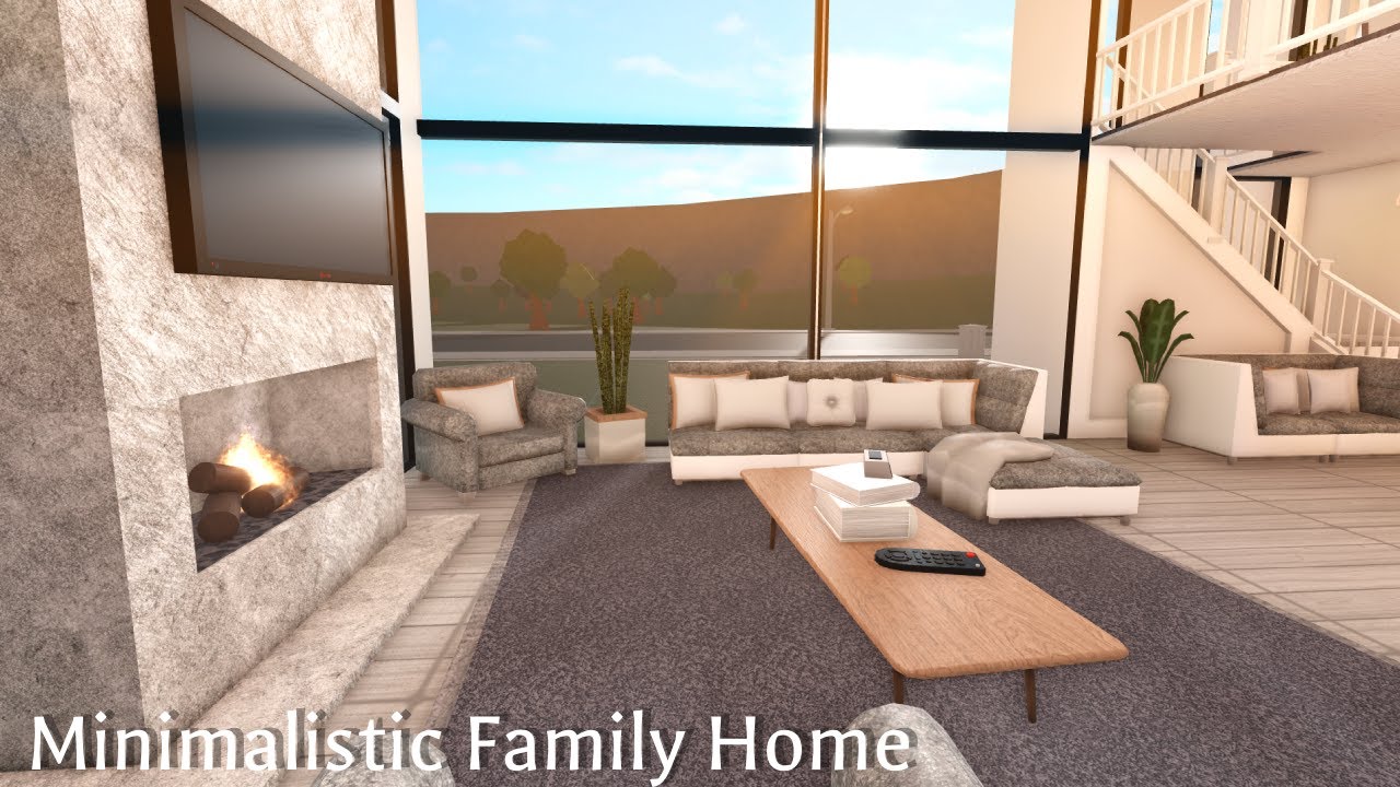 Minimalistic Family Home - Speed Build - Roblox Bloxburg - YouTube