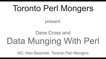 Dave Cross: Still Munging Data with Perl