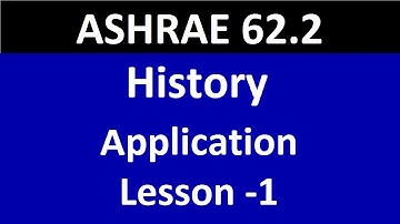 ASHRAE 62.2 - Lesson -1 - History and Application