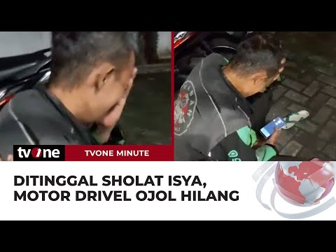Tangis Driver Ojol saat Tahu Motornya Dicuri Ketika Sholat di Masjid | tvOne Minute