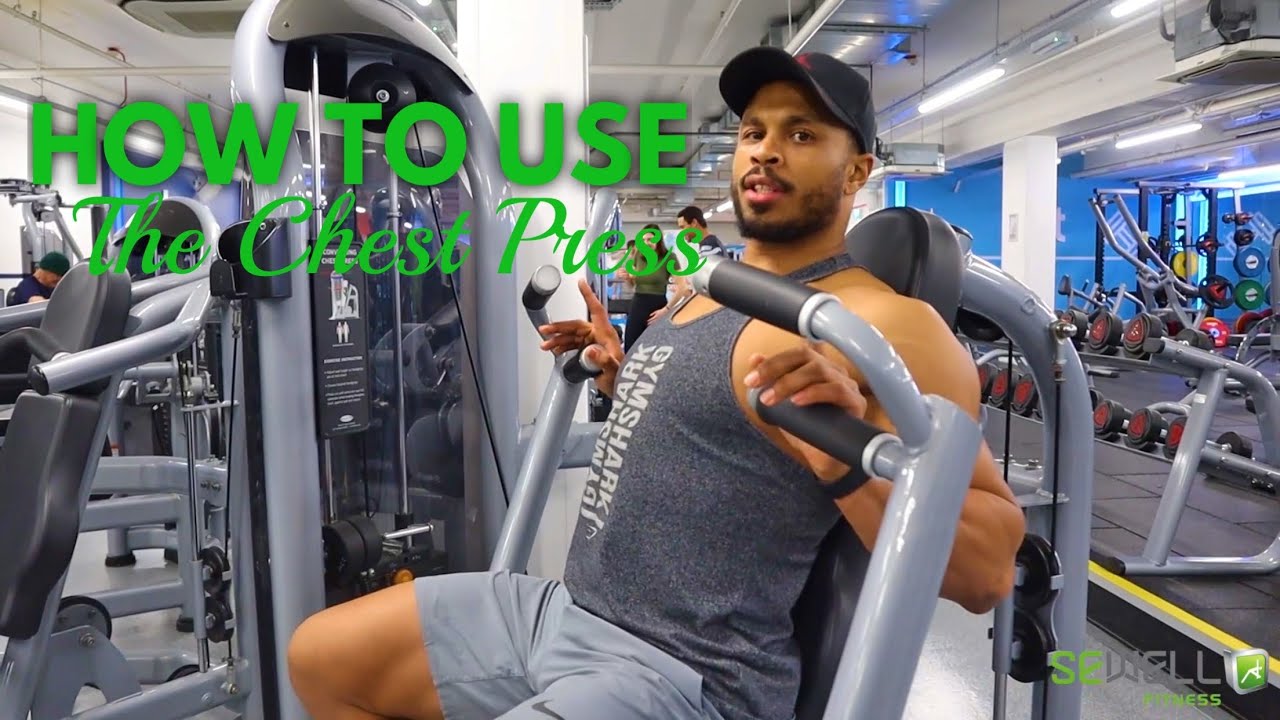 Machine chest press exercise instructions and video