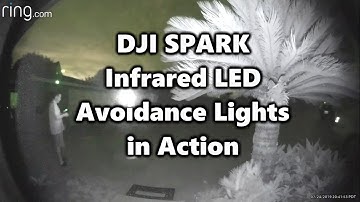 DJI Spark Drone Infrared Obstacle Avoidance lights in Action!