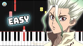Download lagu Dr. Stone OP 2 - 'Sangenshoku' - EASY Piano Tutorial & Sheet Music