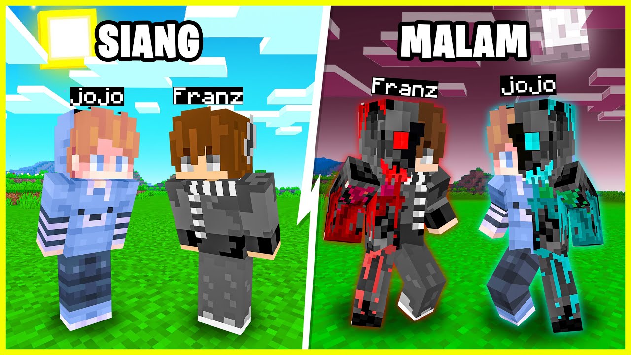 FRANZ & JOJO BERUBAH MENJADI MENYERAMKAN SAAT MALAM HARI di MINECRAFT