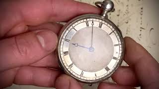 VERGE FUSEE REPEATER Antique Repeating Pocket Watch with silver dial