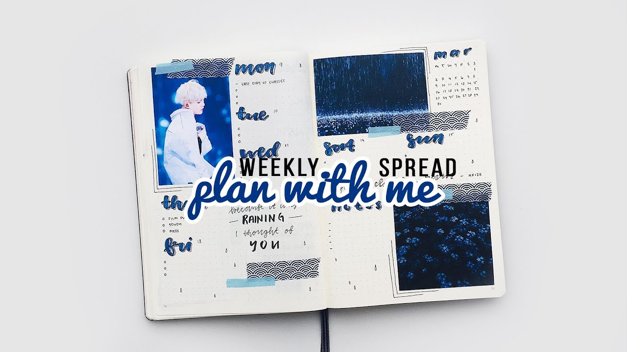 kpop bullet journal | plan with me | april 2018 weekly spread