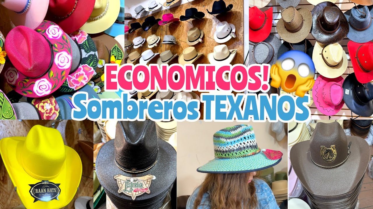 SOMBREROS TEXANOS desde $45 PESOS 😱 Nueva Tienda MEXICANA 🇲🇽 Sombreros Playeros, Vinipiel, Gamuza