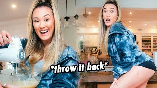 learning how to throw it back 🍑+ making banana bread