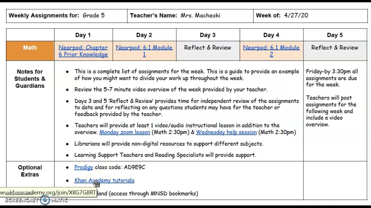 Math assignments week of 4/27/20 - YouTube