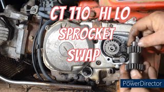How To Replace Front Sprocket Honda CT 110 Trail Sub Transmission