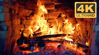 🔥 Cozy Relaxing Fireplace Ambience with Warm Fireplace Burning 4K & Crackling Fire Sounds 3 Hours