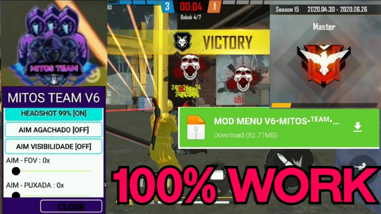 Cheat Ff Terbaru 2020 Mitos Team V6 Anti Ban Udah Master Youtube