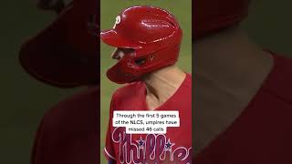 Umpire Lance Barksdale rang up Trea Turner on a pitch that missed well inside in #NLCS game 5 #mlb