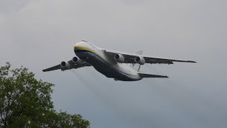Antonov AN-124 departing BWI (great sound)