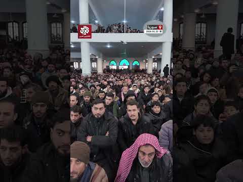 بحضور وزير الدفاع السوري افتتاح مسجد حلفايا الكبير بريف حماة بعد إعادة تأهيله
