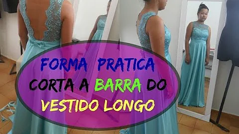 Como diminuir um vestido longo em casa?
