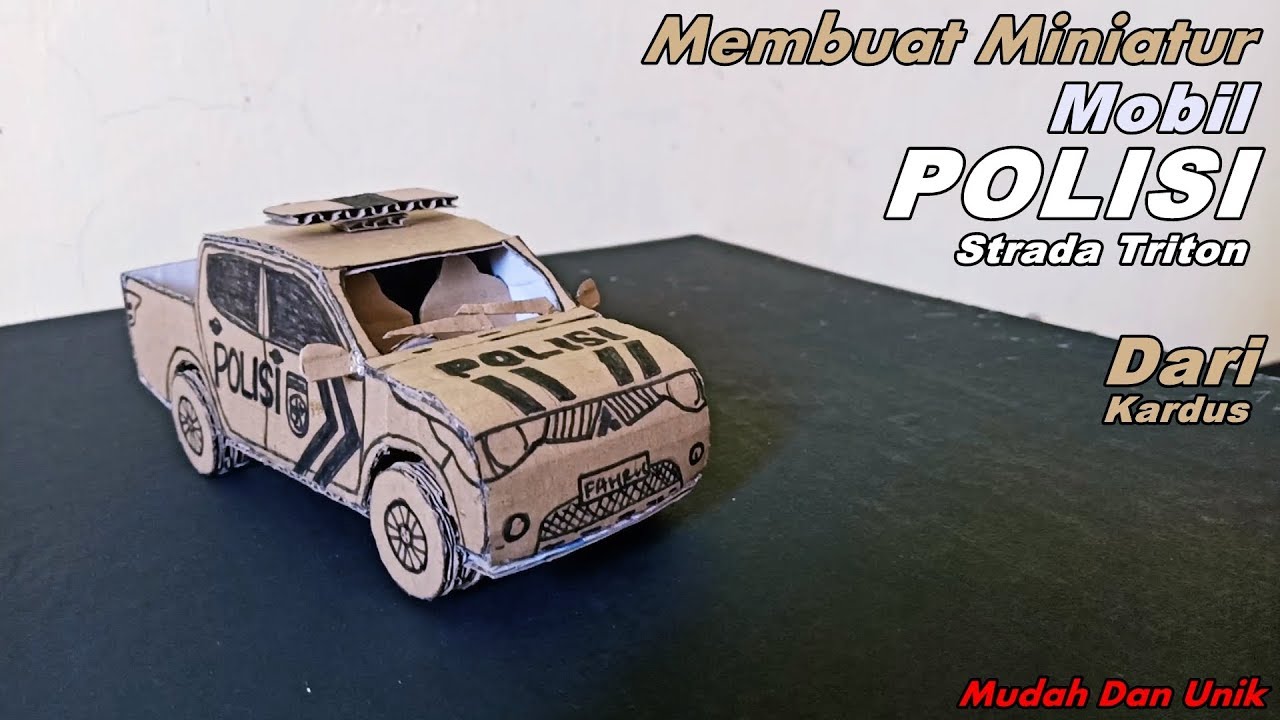 Membuat Miniatur Mobil POLISI INDONESIA Dari Kardus Ide 