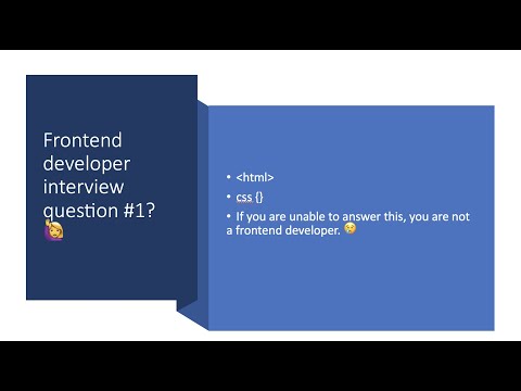 Front end developer interview question #1