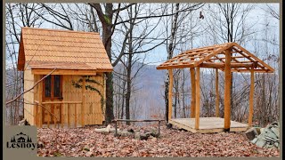 Built a house in the forest.  I'm building a gazebo.Part 1