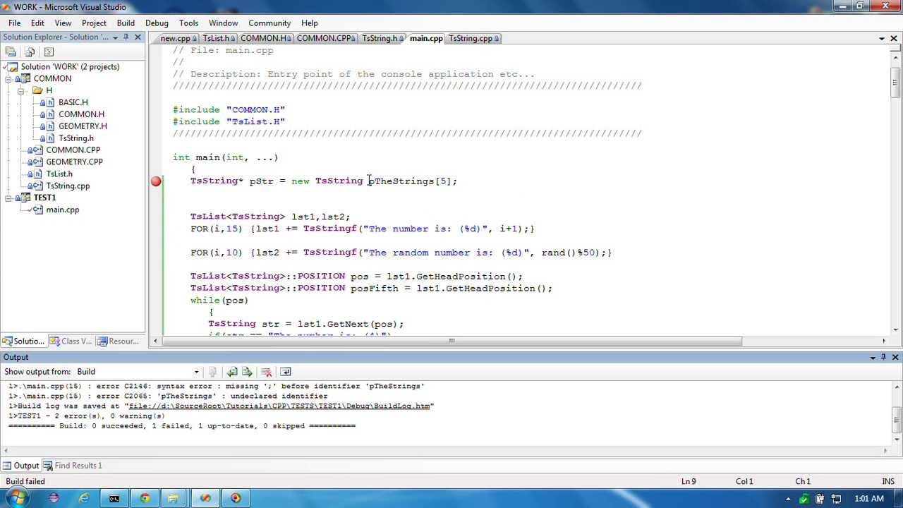 C++ Tutorial Checkpoint 3 : Also new/delete explained & src update ...