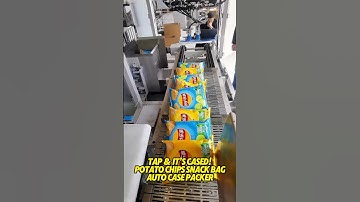 Automatic Case Packer for Chips/Snacks: Fast, Labor-Saving & Consistent #casepacker #robot #factory